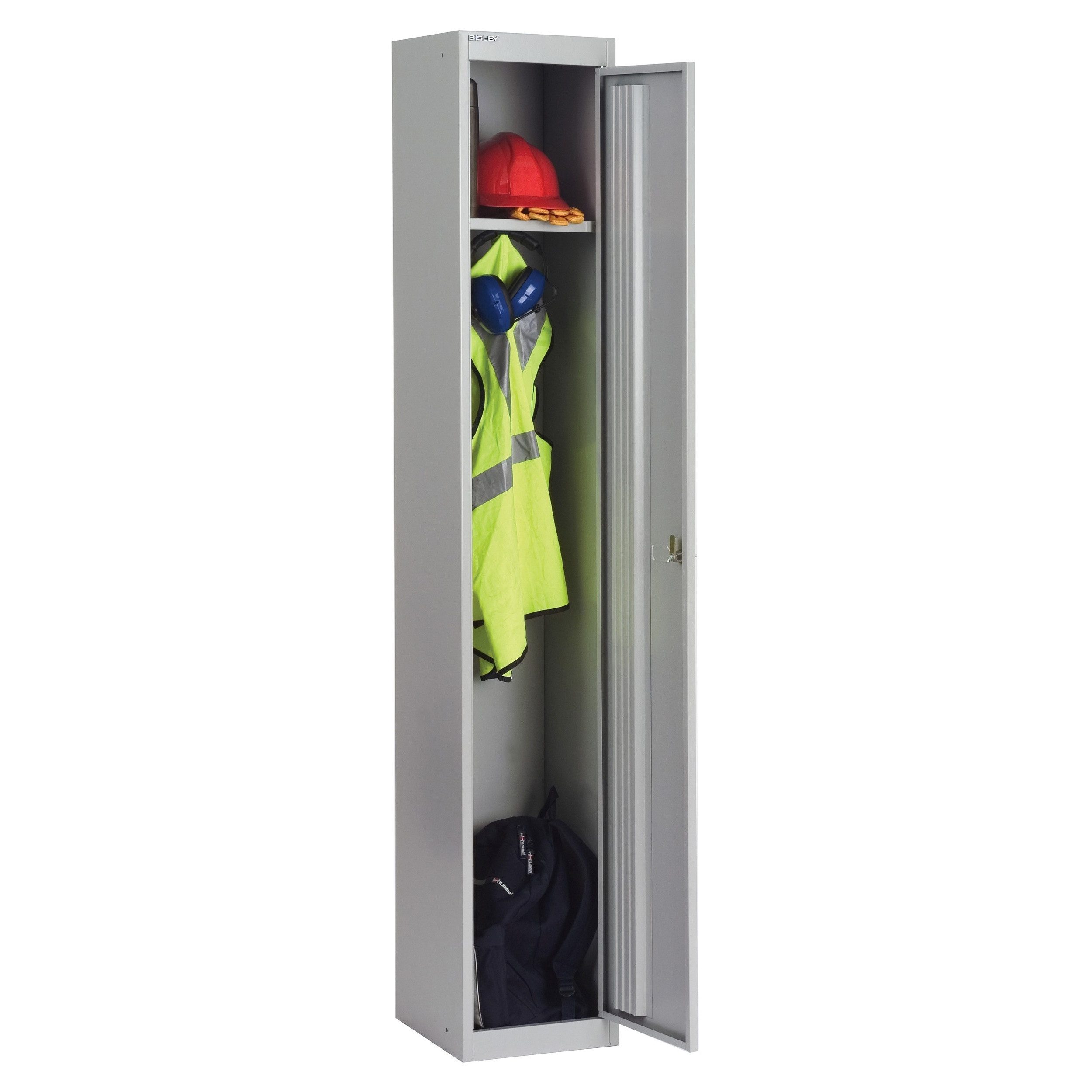 Bisley Spind Garderobenschrank Office in Verkehrsweiß - Maße: H 180 x B 31 x T 46 cm