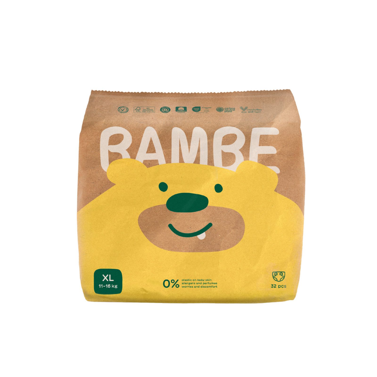 Bambe Stoffwindeln Bambe Öko-Windeln Размер XL von 11 bis 16 kg 32 Stück (32-St), 100 % umweltfreundlich
