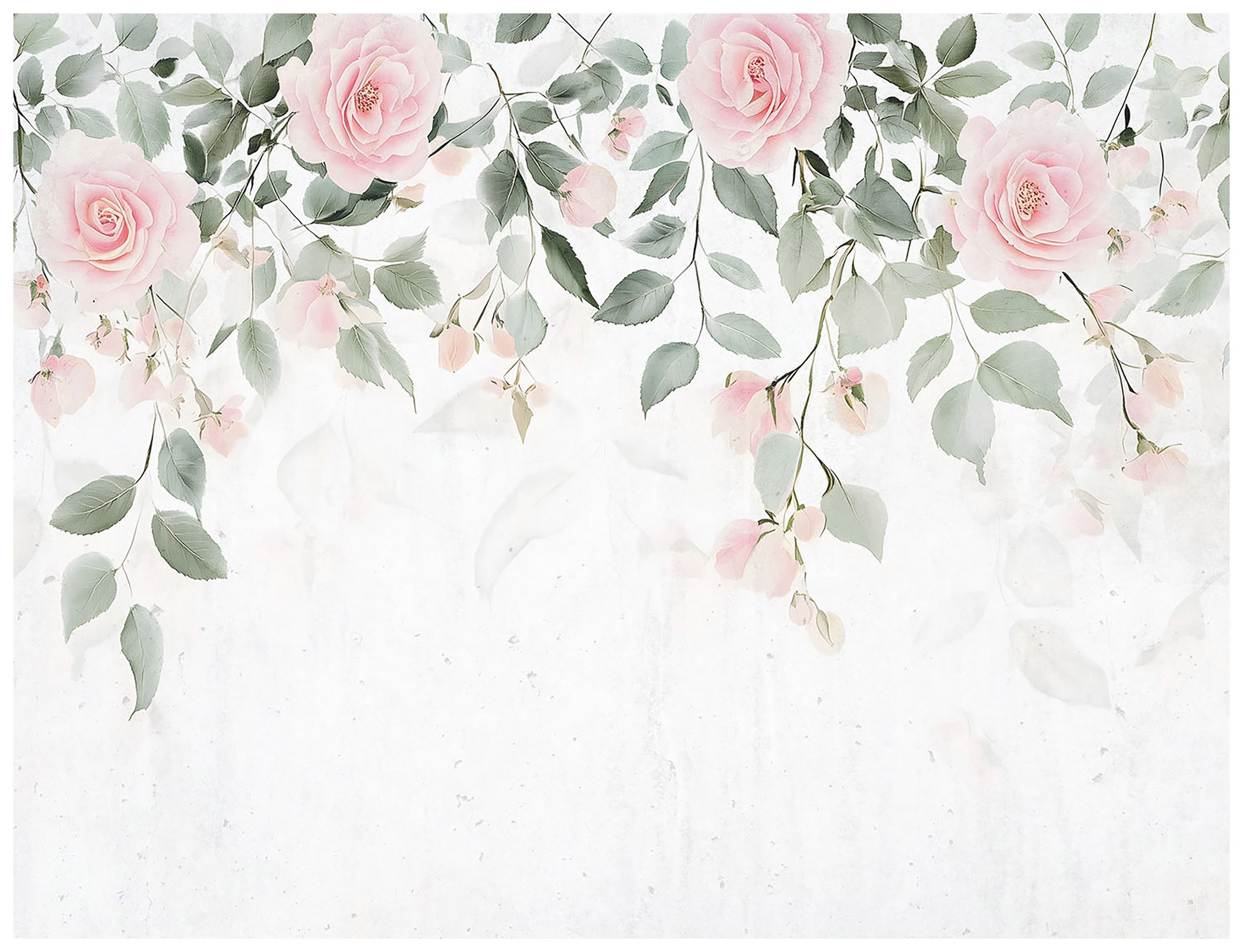 Fototapete Blätter Blumen Rosa Vlies Tapete Wohnzimmer Schlafzimmer Wandtapete