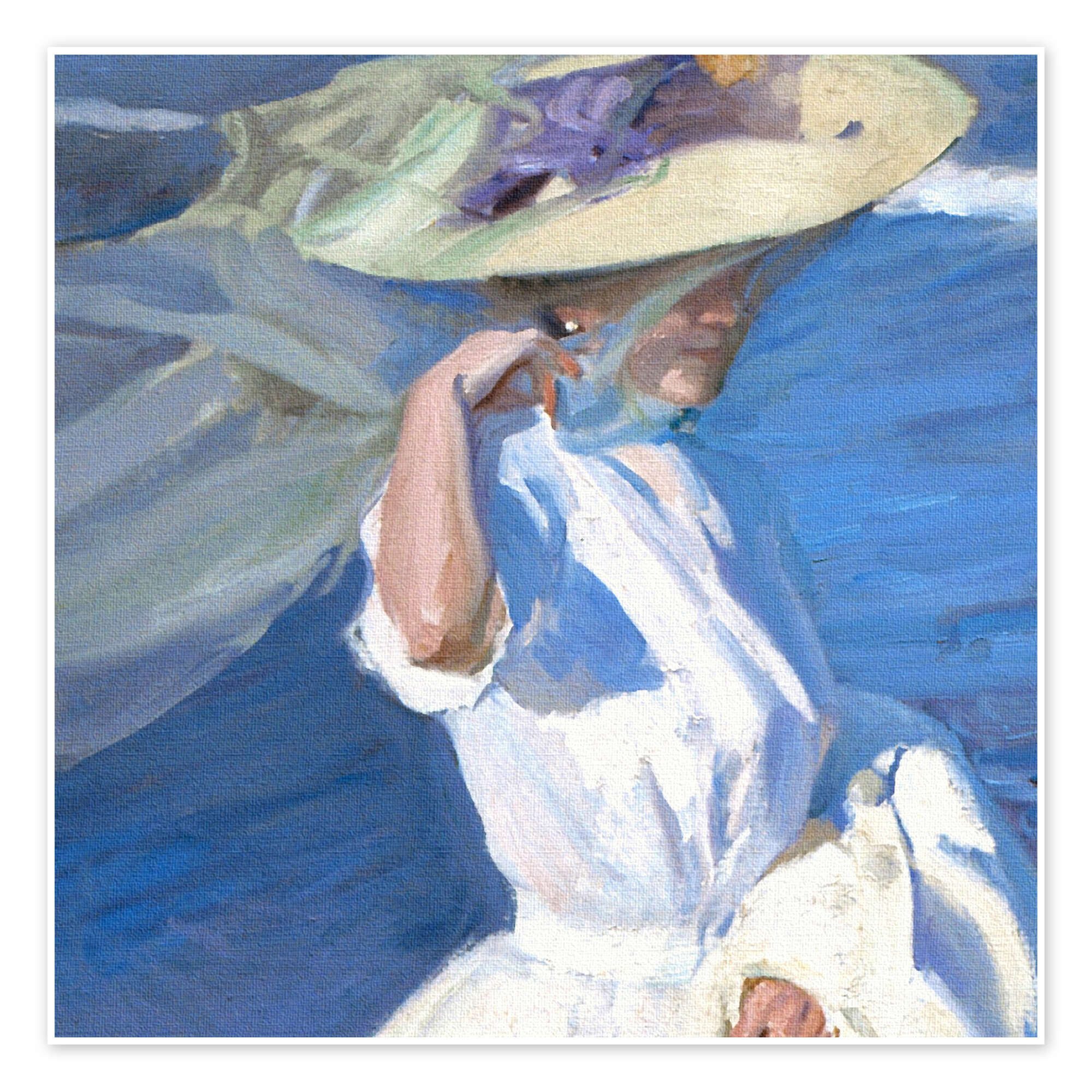 Posterlounge Wandbild Spaziergang entlang der Küste (Detail), Joaquín Sorolla y Bastida, erhältlich als Poster, Leinwandbild, Wandsticker oder Acrylglasbild