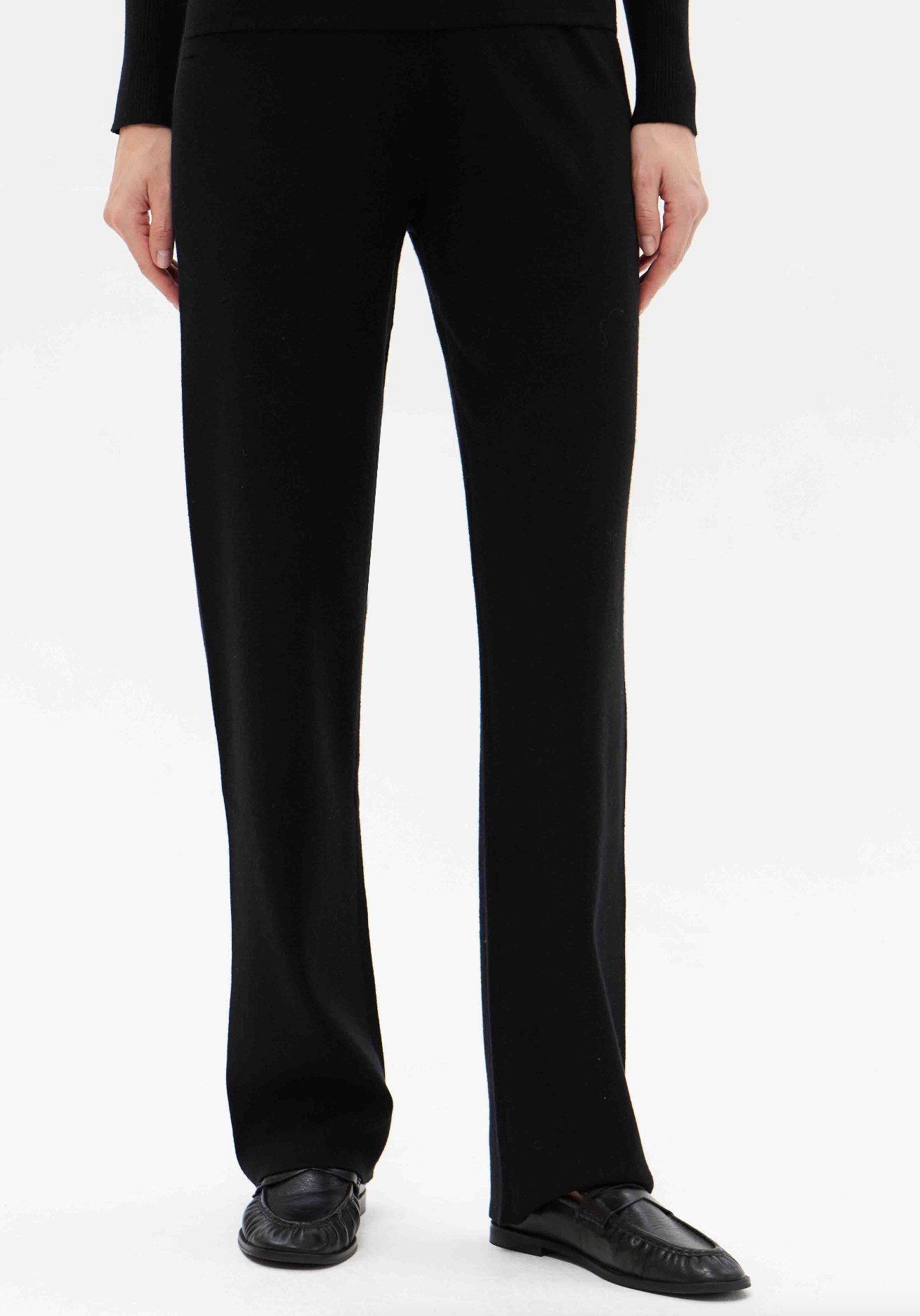 Passioni Strickhose Damen Feinstrick – Gerade Passform, Elastischer Bund