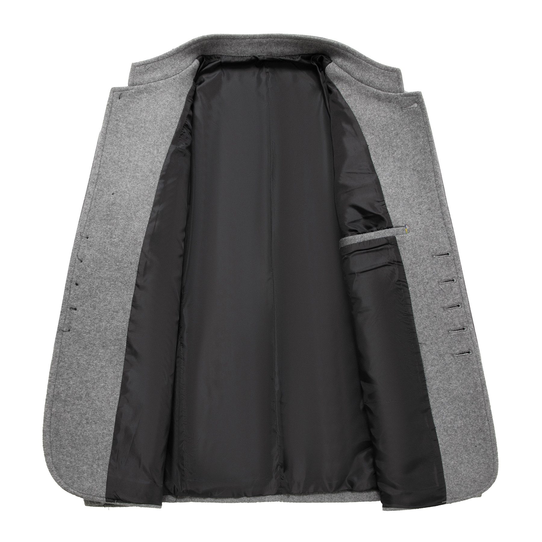 Allthemen Kurzmantel Slim Fit Kurzmantel mit Stehkragen warmer Wintermantel