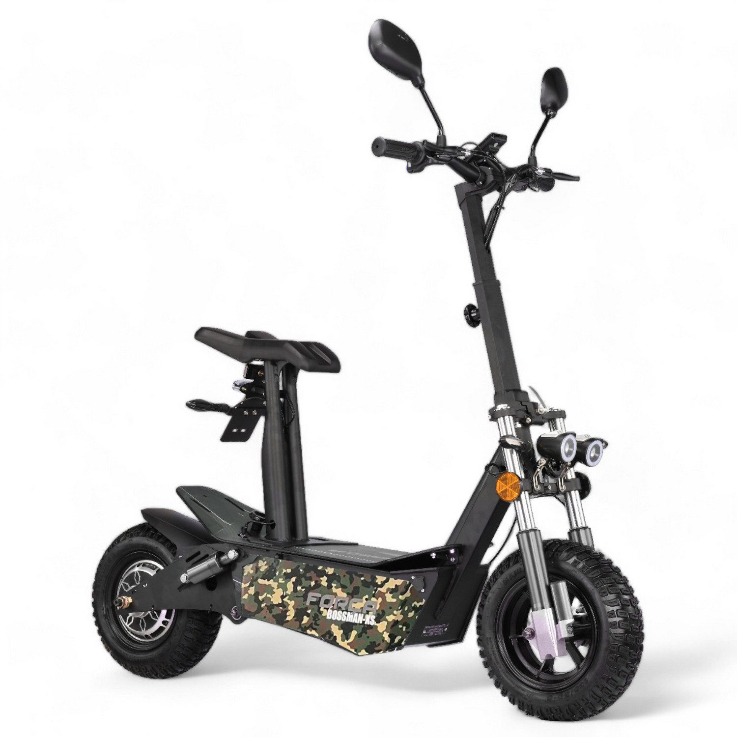 Forca E-Scooter Forca Bossman-XS 2.0 E-Scooter (45 km/h) – Straßenzugelassen, 45 km/h, mit Straßenzulassung