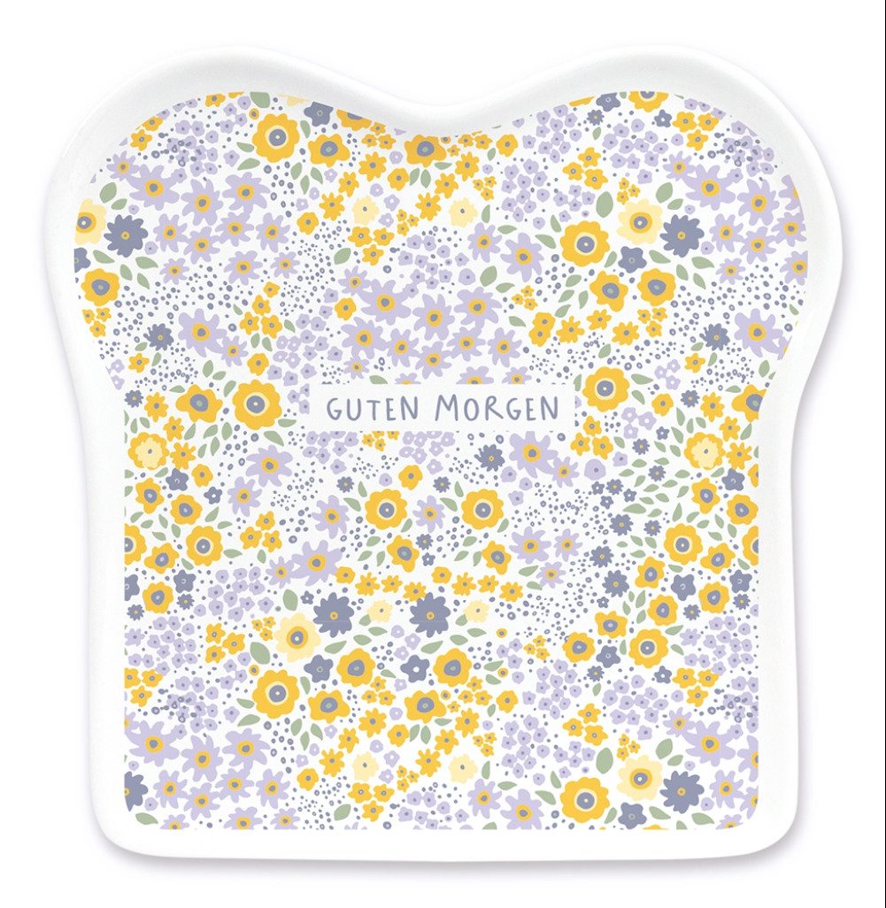 Grafik Werkstatt Toastständer Grafik-Werkstatt Toast-Teller mit Spruch, Porzellan, lebensmittelecht, spülmaschinengeeignet
