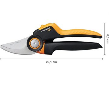 Fiskars Gartenschere XSERIES Bypass Gartenschere M 20,1cm P921 Für frische Äste und Zweige, (Rechts-/Linkshänder, Garten Outdoor Schere KLein, 1-tlg., Schneiden von Hecken, Büschen, und diversen Ästen), Astschere Antihaftbeschichtet Heckenschere Rebschere Rosenschere