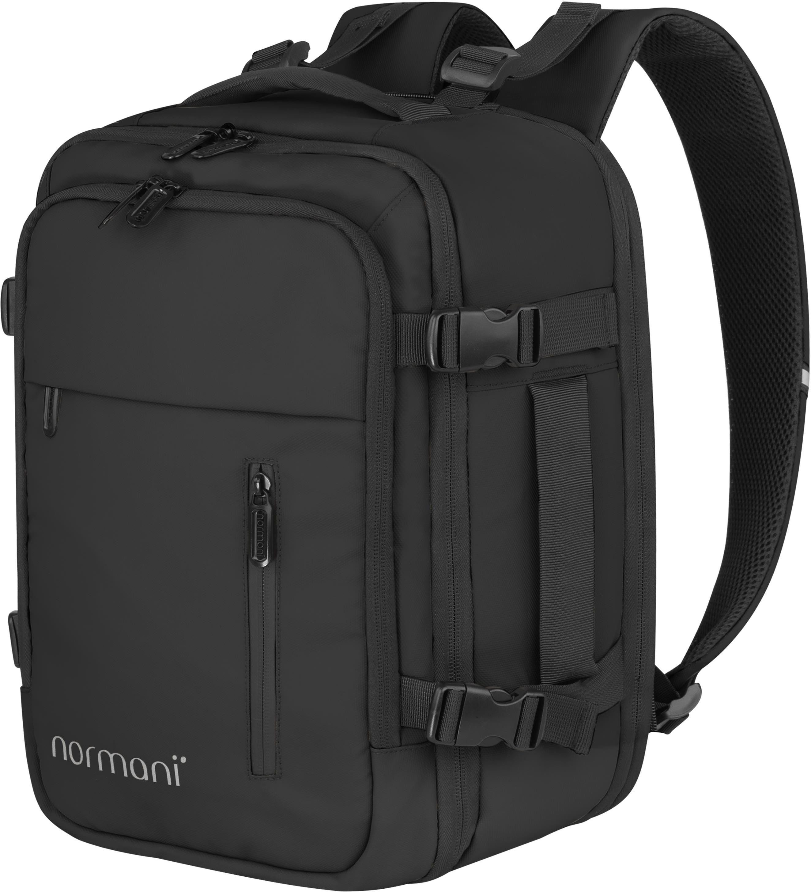 normani Sporttasche Erweiterbarer Handgepäck-Rucksack 20 Liter Nikaho, Underseat Bag aus wasserabweisendem Material