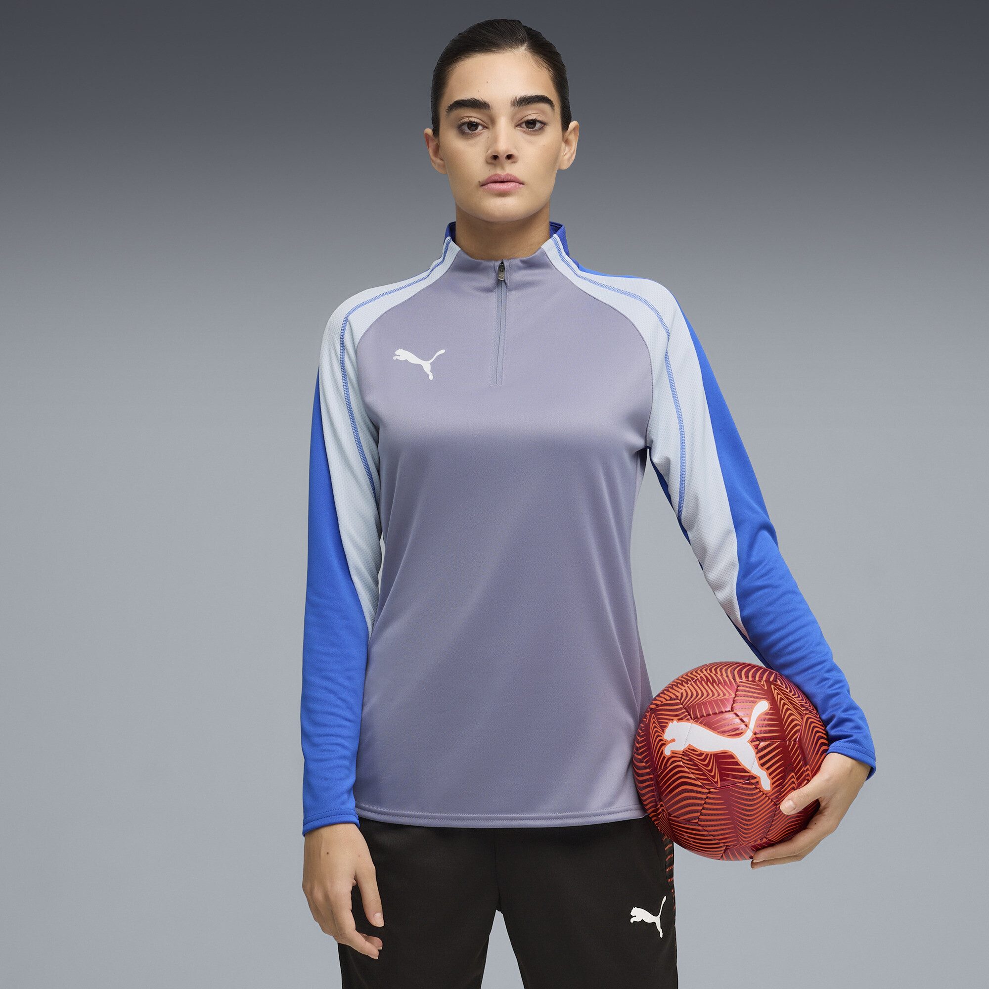 PUMA Trainingsjacke IndividualBLAZE Fußballtop mit viertellangem Reißverschluss