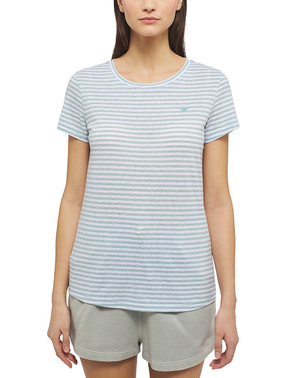 C T-Shirt Alexia grau-grün Stripe MUSTANG