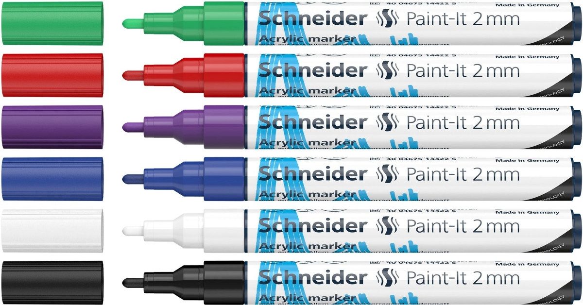 SCHNEIDER Permanentmarker Acrylmarker Paint-It 310 2mm VE=6 Farben
