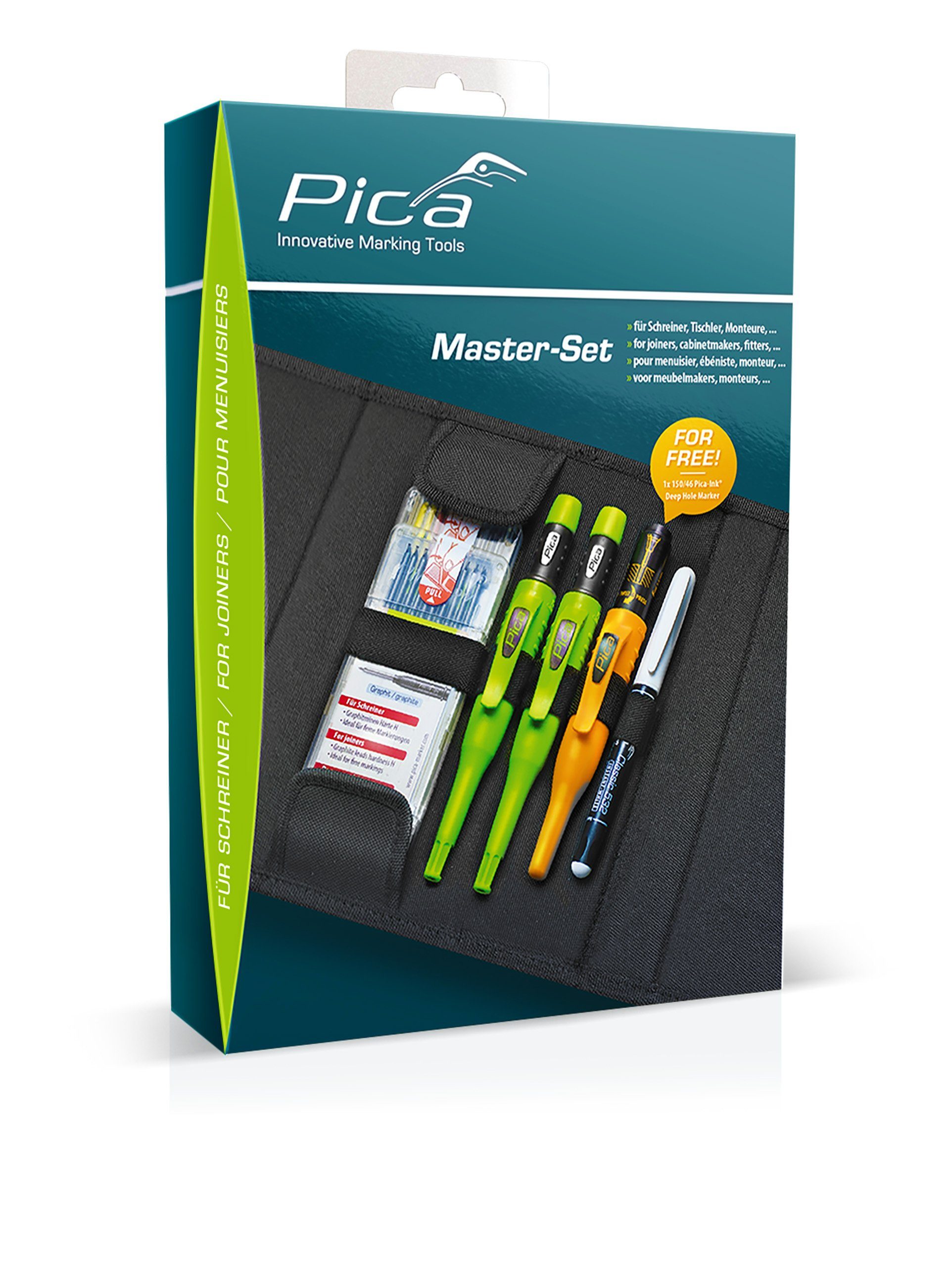 Minen Ink Dry Schreiner + Pica Marker Pica + Tieflochmarker Set Master
