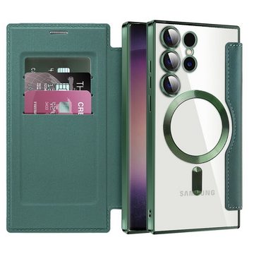 Wigento Handyhülle Für Samsung Galaxy S24 Ultra 360 Grad Full Magsafe Anti Datenklau Case