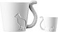 - CONTRAER - Tasse »Tasse mit Katze - Katzenmotiv - Tasse mit Katzenschwänzchen als Griff - Mugtail - Teebecher Kaffee Tasse Katze Teelicht«, Bild 1