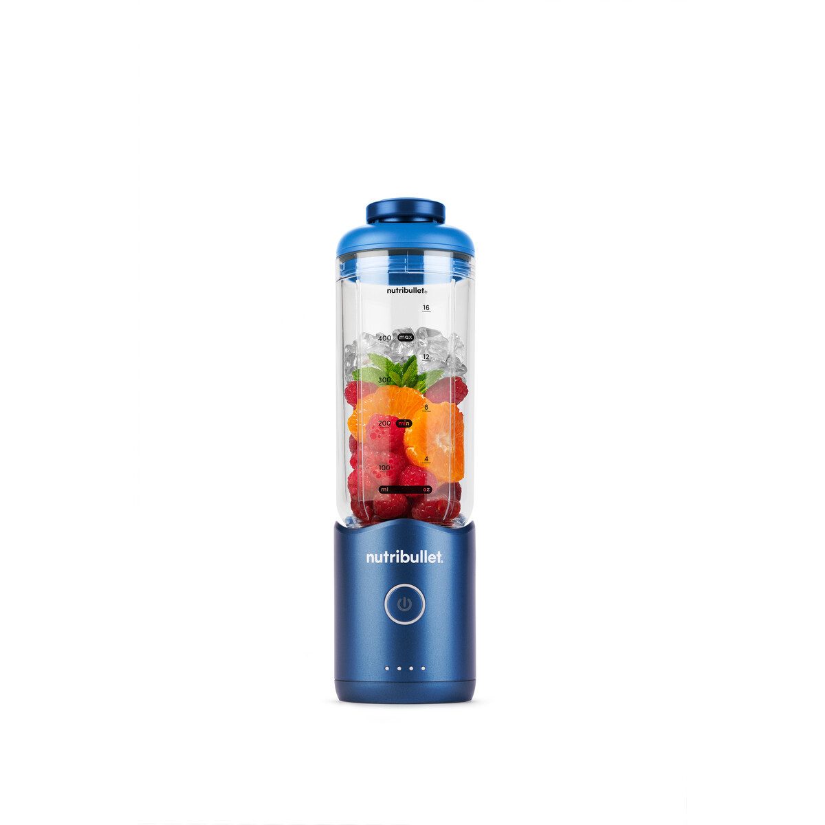 nutribullet Smoothie-Maker Flex NBP013BL - zerkleinert Eis & gefrorene Früchte, Blau, 590ml, BPA-frei mit Trinkdeckel, USB-C & Trageschlaufe, 15+ Mixzyklen