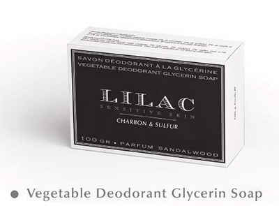 Lilac Gesichtsseife LILAC Senstive Skin Sulfur & Carbon Deodorant Seife 100 gr.
