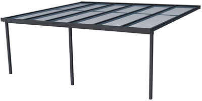GUTTA Terrassendach Premium, BxT: 611x506 cm, Bedachung Doppelstegplatten, BxT: 611x506 cm, Dach Polycarbonat Opal