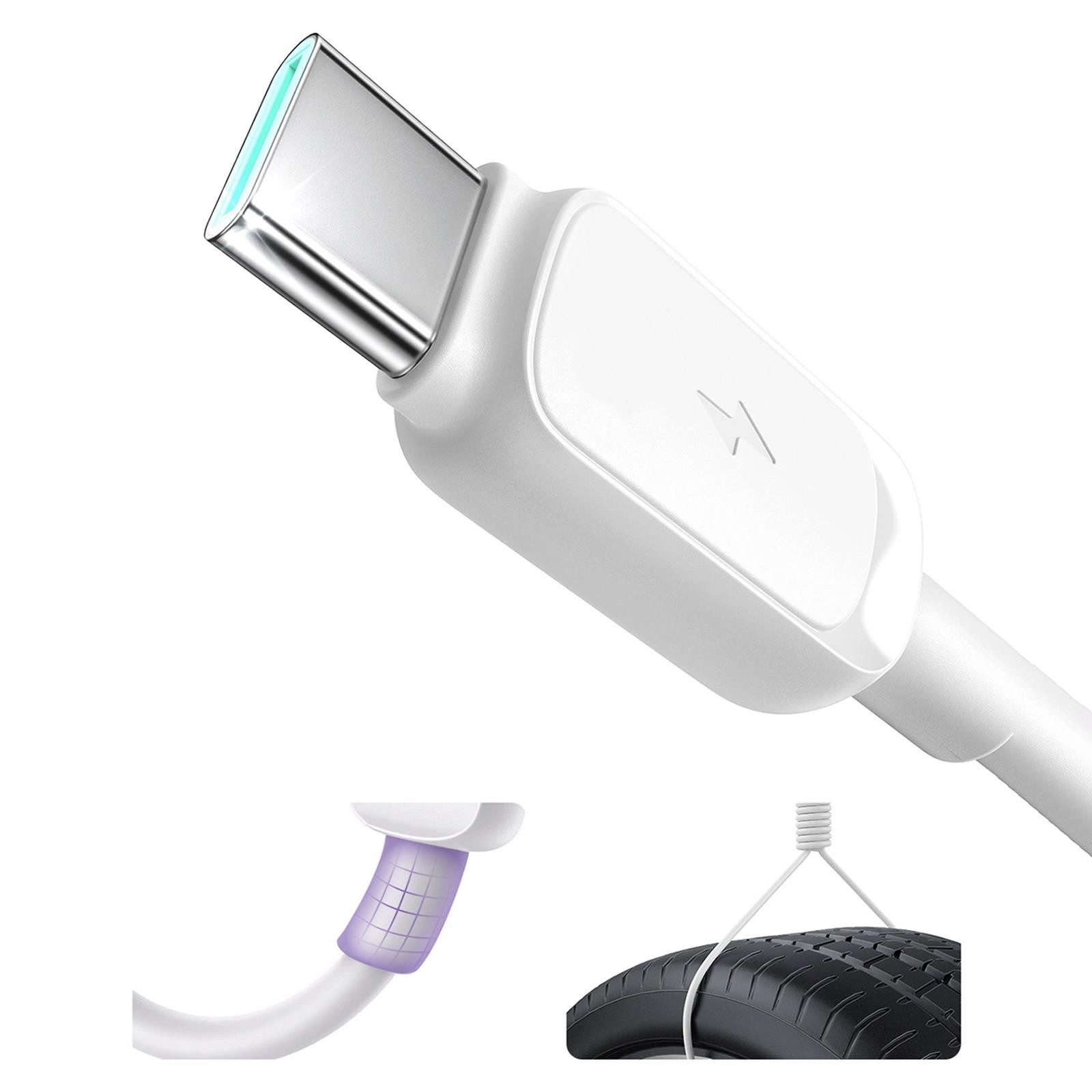 JOYROOM USB Daten & Ladekabel bis zu 3A Ladestrom Smartphone-Kabel, USB Typ C, USB Typ A (120 cm), Aufladekabel für Samsung Xiaomi Huawei Universell