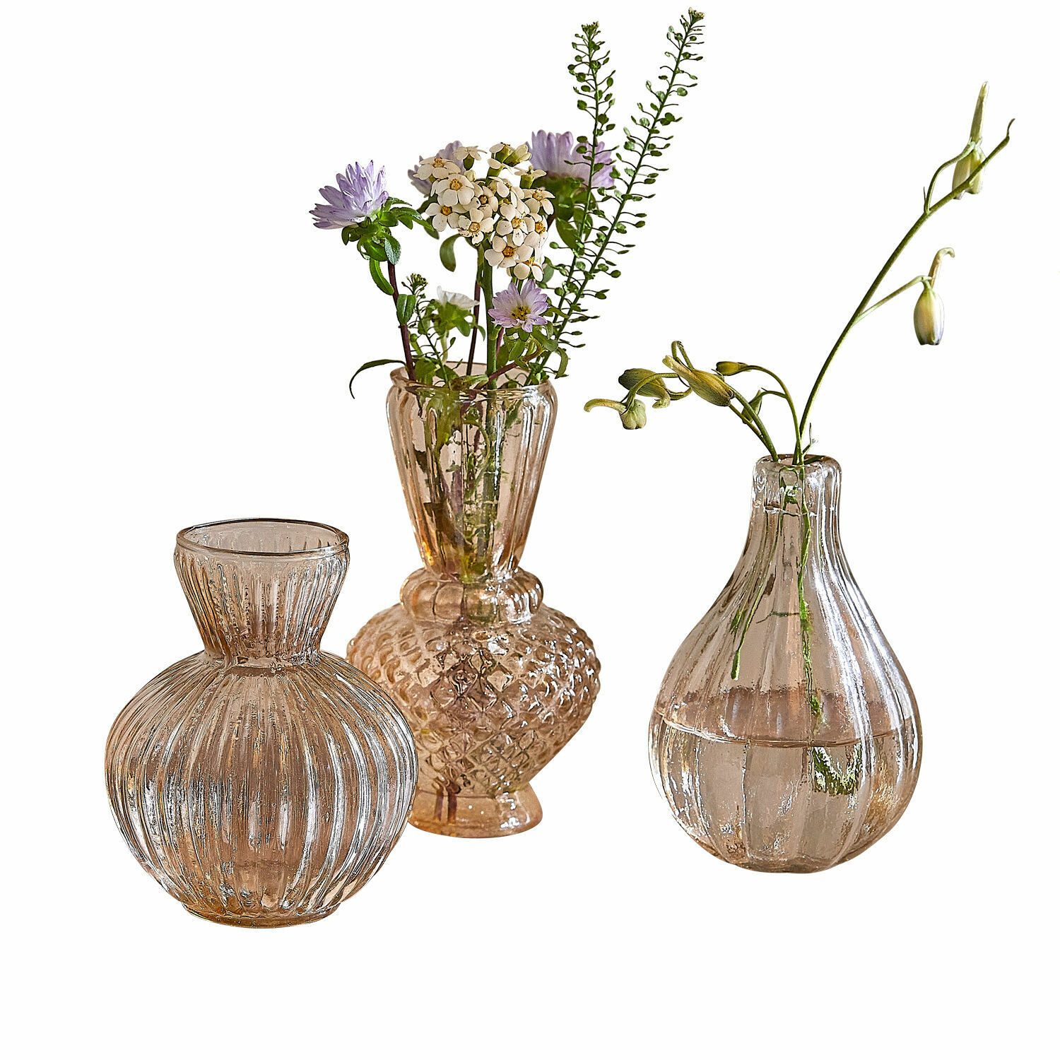 Mirabeau Tischvase Vase 3er Set Faunelle rosé