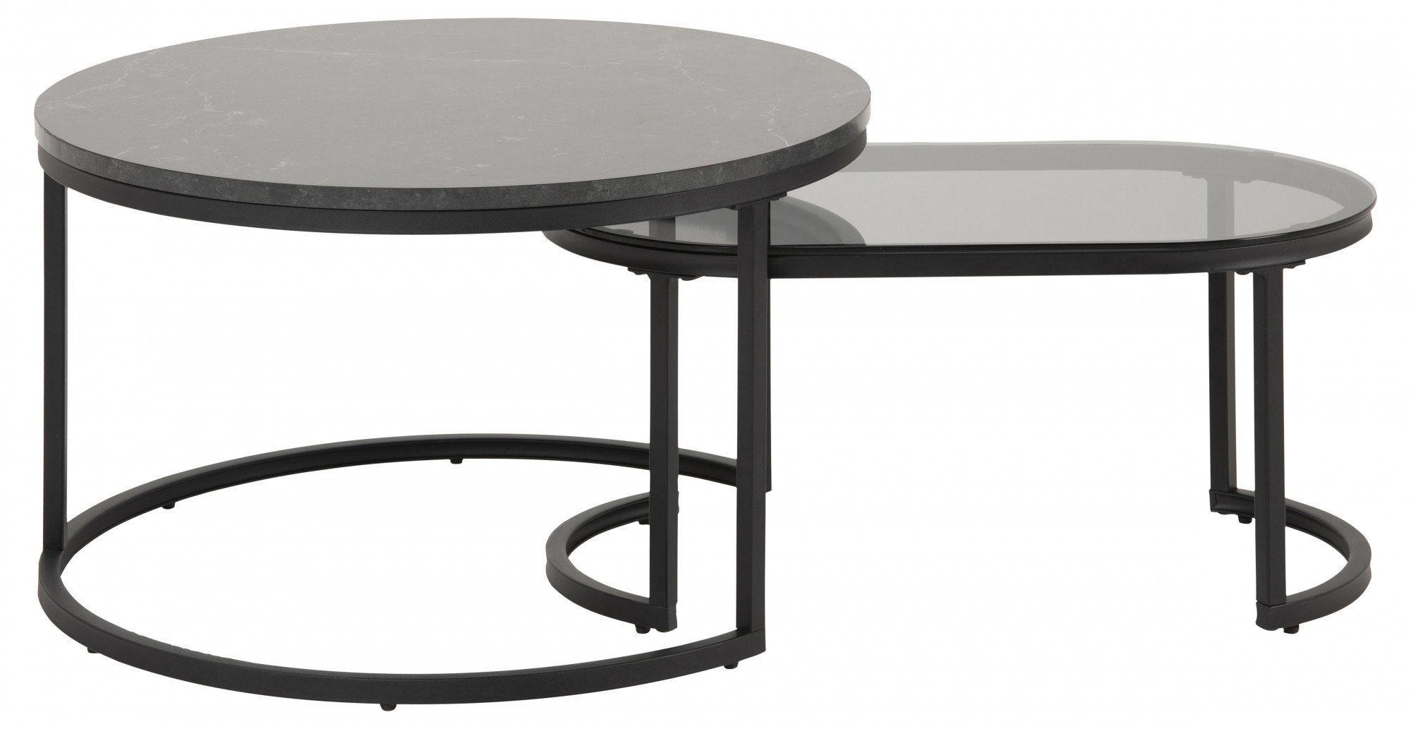 ACTONA GROUP Couchtisch Spiro, Bestseller! Tisch-set, 2-teilig, 1 rund & 1 günstig online kaufen