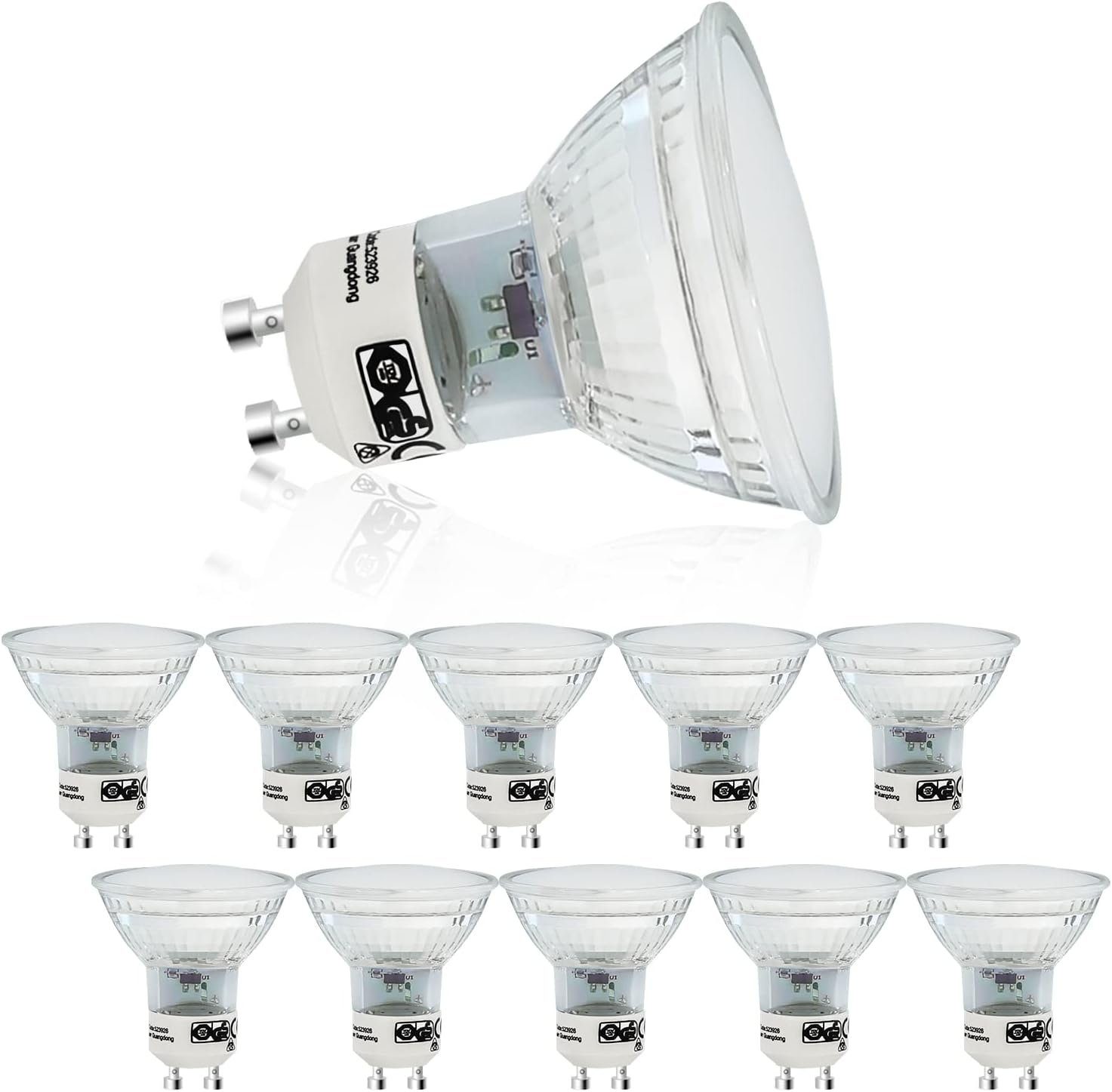 LED-Leuchtmittel 2700K 120 Strahler, GU10 Warmweiß ° Glühbirne St., GU10, 10 Abstrahlwinkel ZMH Warmweiß Einbaustrahler