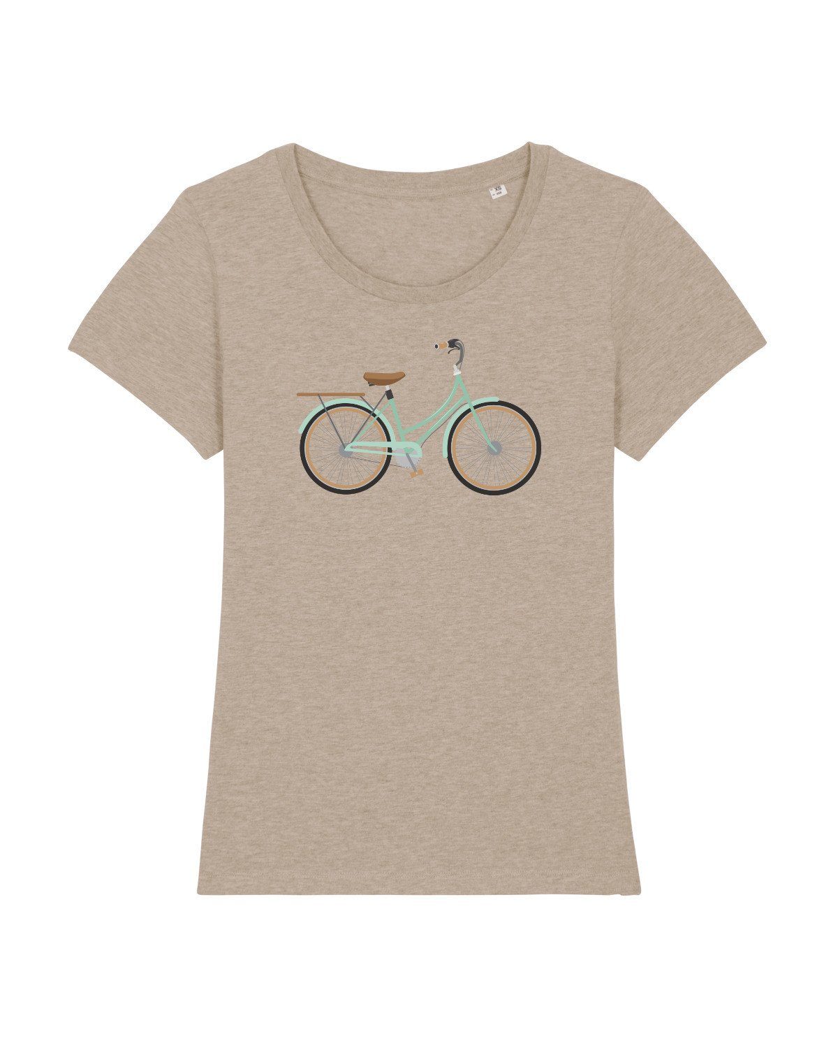 beige wat? Bike Apparel meliert Print-Shirt Mint (1-tlg)