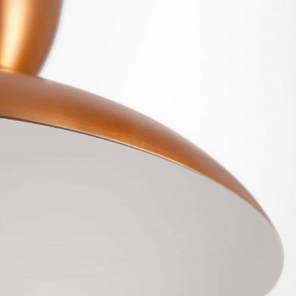 K&L Wall Art Lampenschirm Pendelleuchte Rosa Metalloptik Lampenschirm Retro Deckenleuchte, Kupfer Hängelampe rund