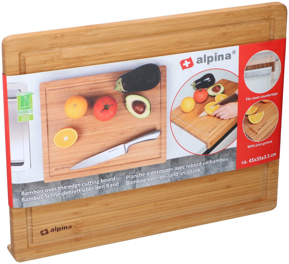 Alpina Schneidebrett alpina Schneidebrett mit Saftrille, Holz