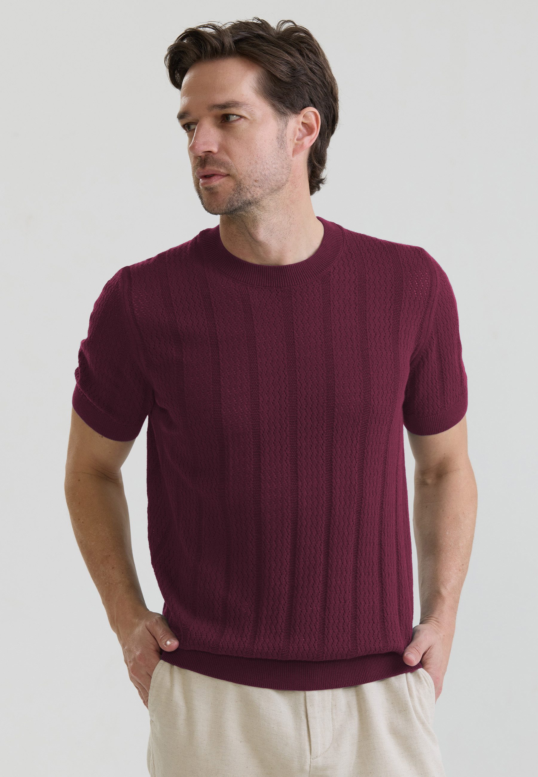 Felix Hardy T-Shirt Strick-Tshirt Kurzarm
