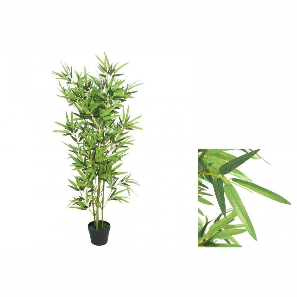 vidaXL, Künstliche Grün Bambuspflanze echt, 0 cm Zimmerpflanze mit 120 realistisch Künstliche Höhe Topf cm Pflanze