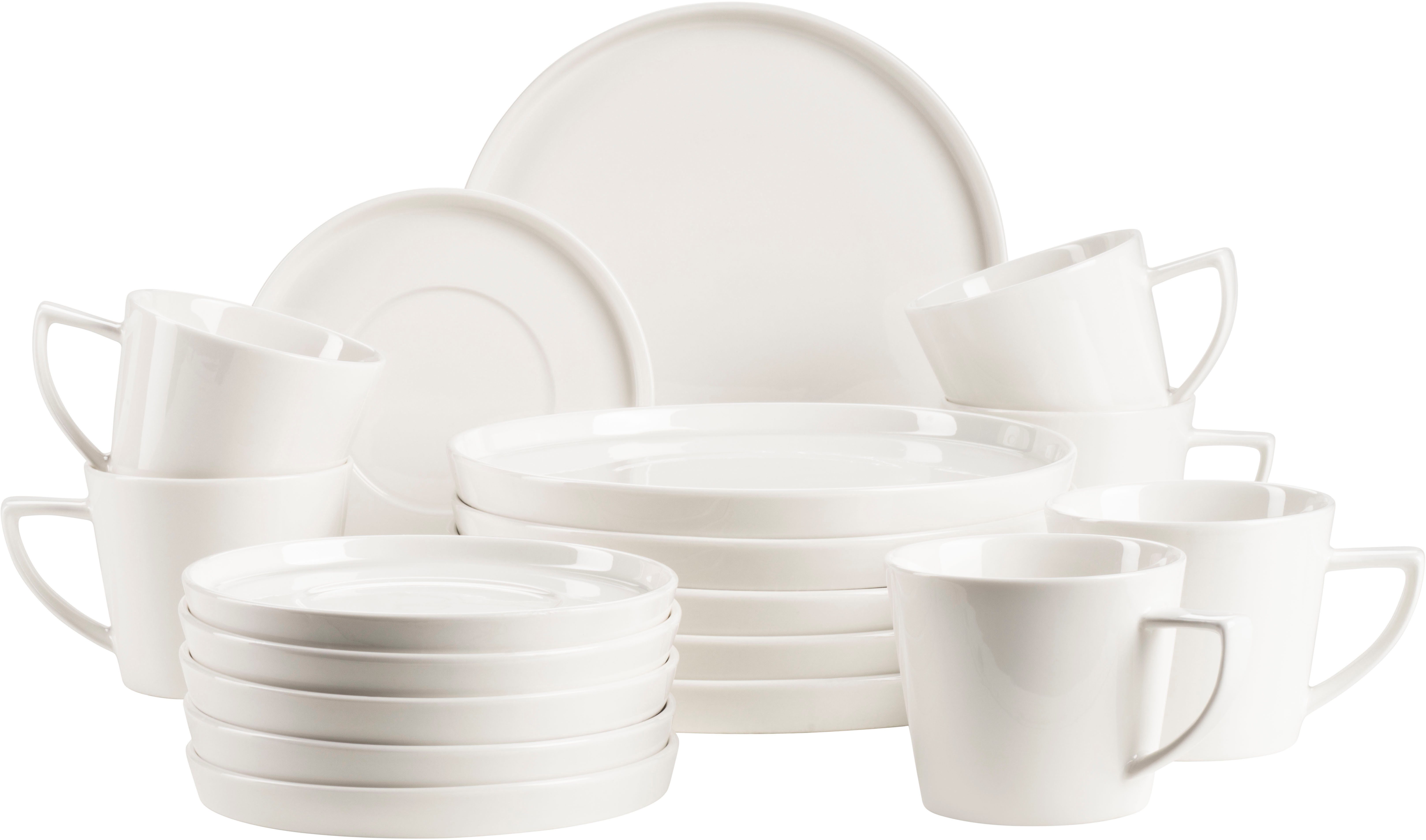 MÄSER Kaffeeservice SITA, Kaffeeservice, Porzellan (18-tlg), 6 Personen, Porzellan, Geschirr-Set, Service
