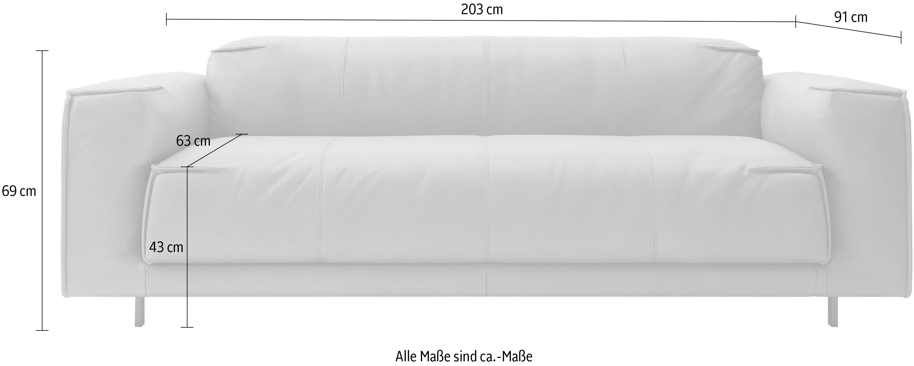 freistil ROLF BENZ 2-Sitzer freistil 136, Meisterwerk der Handwerkskunst, hochwertiger Polsterung, mit besonderer Nahtverarbeitung