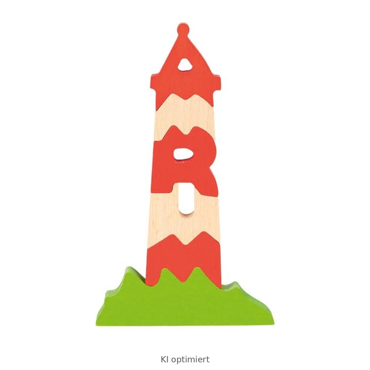 goki Stapelspielzeug Maritimes Puzzle Amrum Leuchtturm von goki aus Holz Holzpuzzle 6 Teile