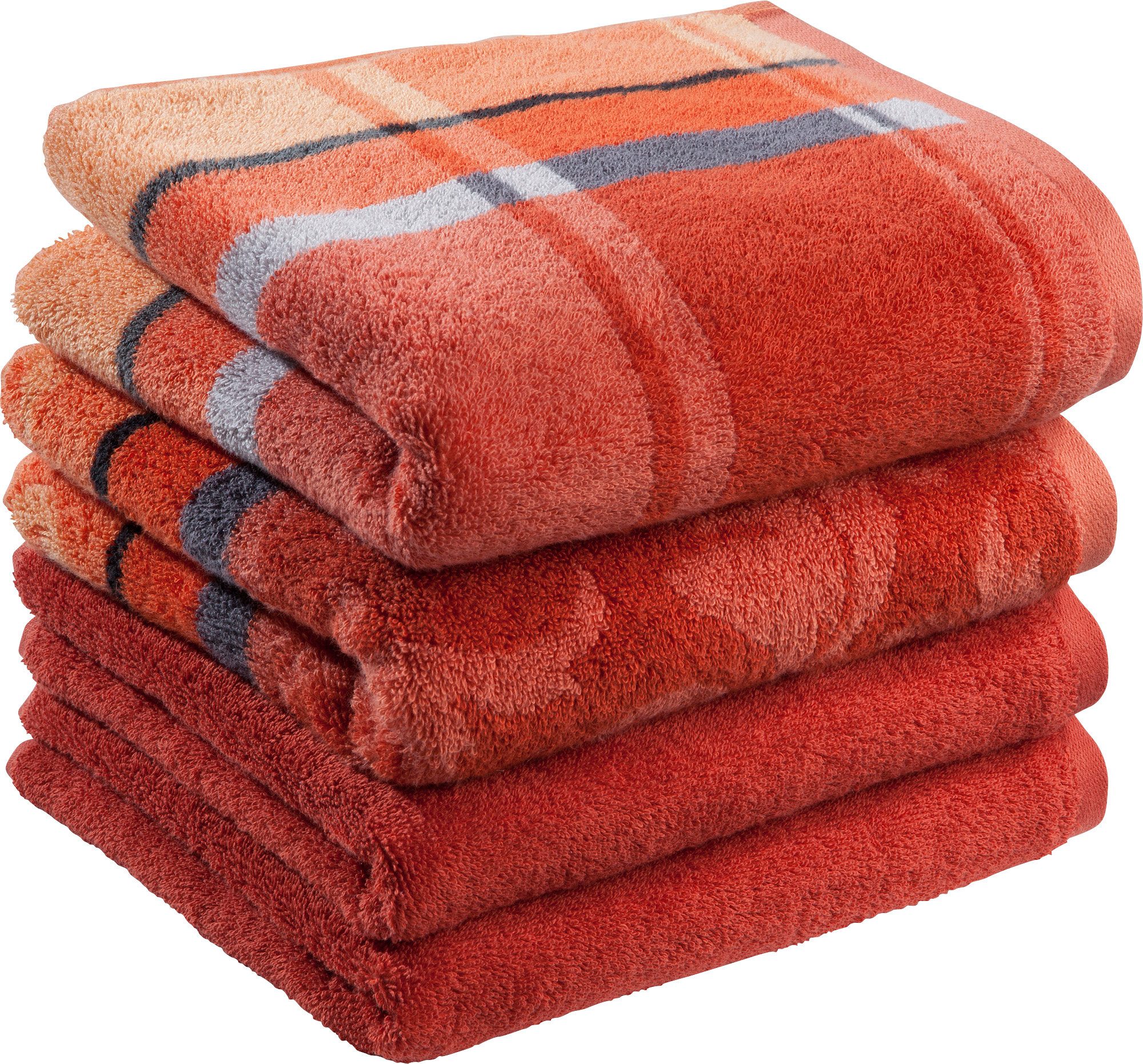 Erwin Müller Handtuch Handtuch "Ludwigsburg" 4er-Pack, Jacquard, Walk-Frott günstig online kaufen