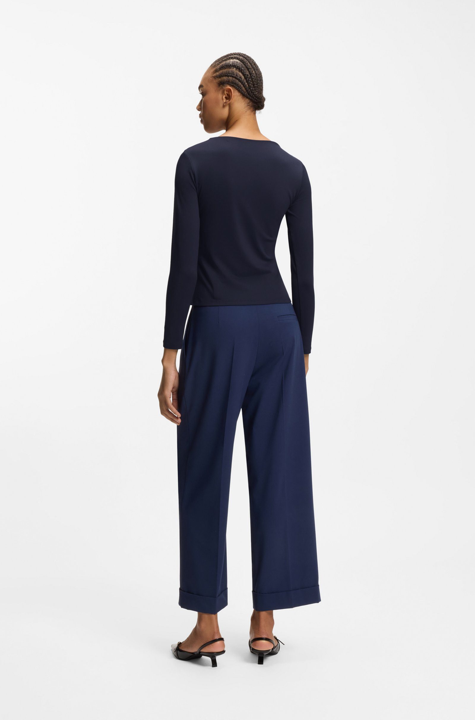 HUGO Trägertop Dasiia mit Stack-Logo-Print (1-tlg)