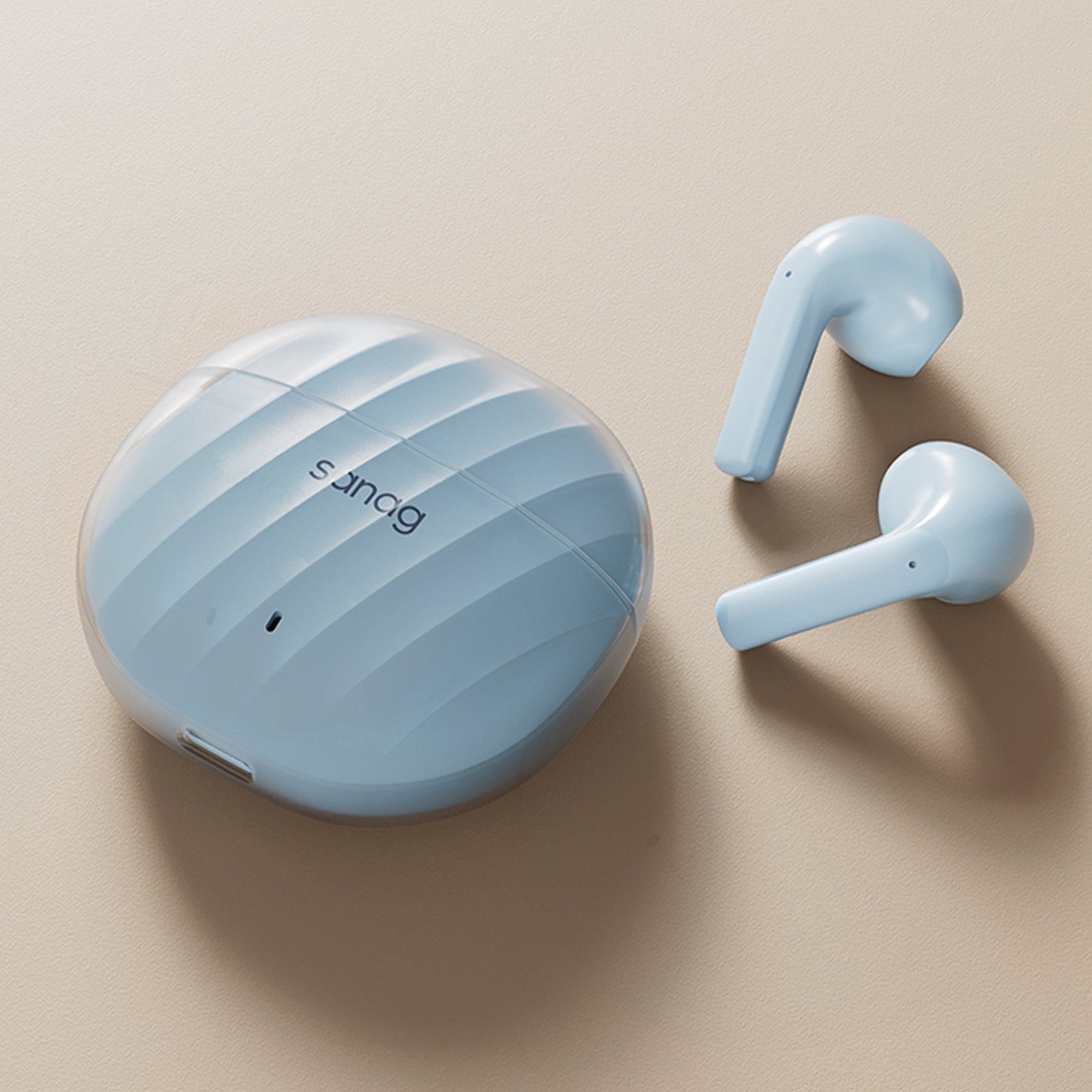 Yuede Bluetooth Kopfhörer Version 5.3, HD-Mikrofon Headphones, 28H Wireless In-Ear-Kopfhörer (ANC-Geräuschunterdrückung, Wasserdicht Nach IPX7, Surround Dolby Atmos) Blau