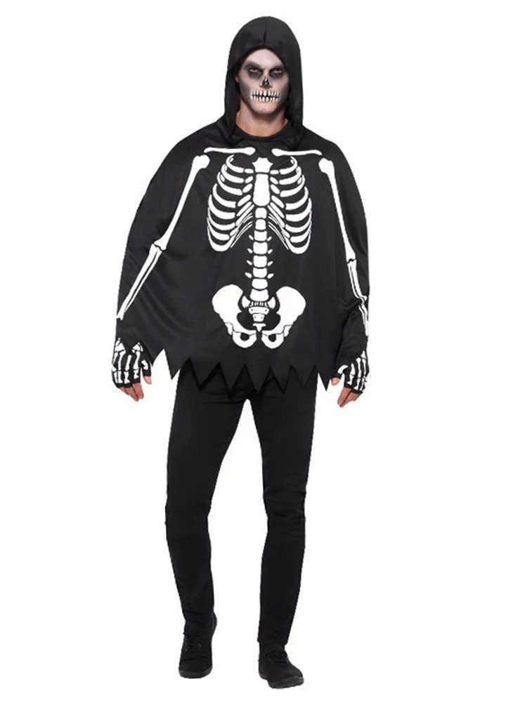 Kostüm Skelett Poncho