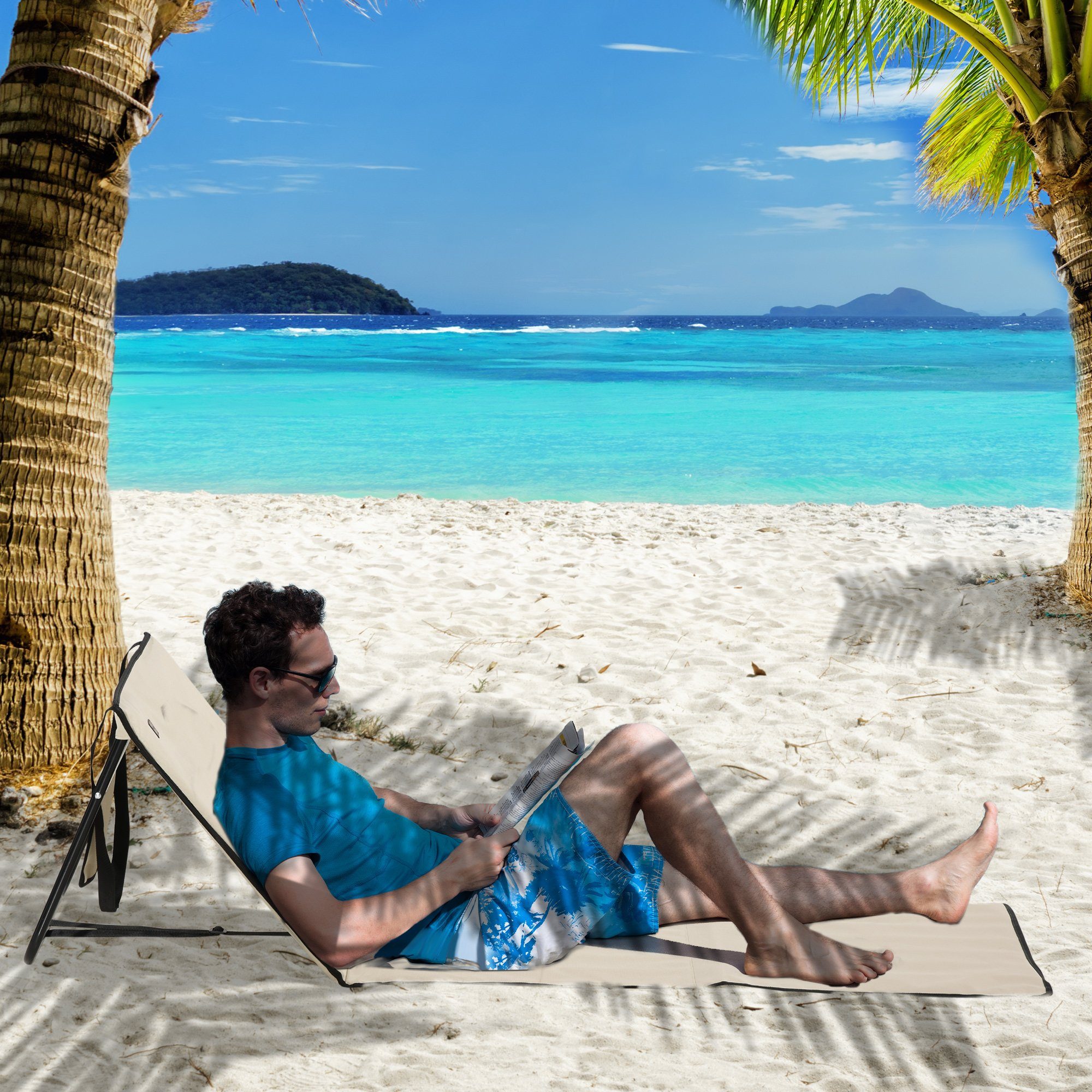 Outsunny Gartenliege Strandmatratze mit Tragetasche, Magazin günstig online kaufen