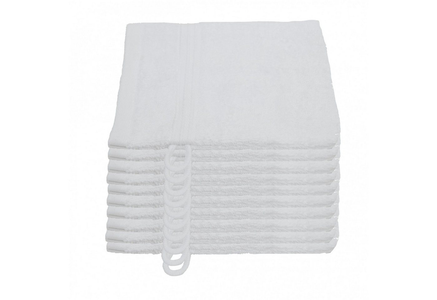 Julie Julsen Waschhandschuh 10-Waschhandschuh-Weiss-Waschhandschuh 15 x 21 cm, (10-St)