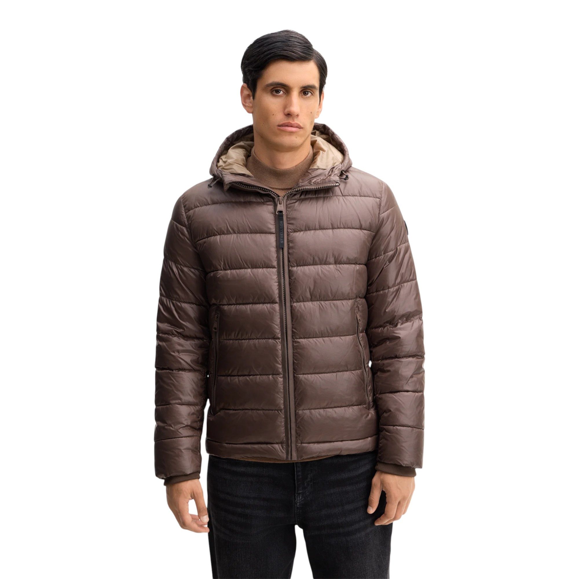 Strellson Steppjacke Baveno (perfekte Wärmeisolierung, Kapuze) braun Herren