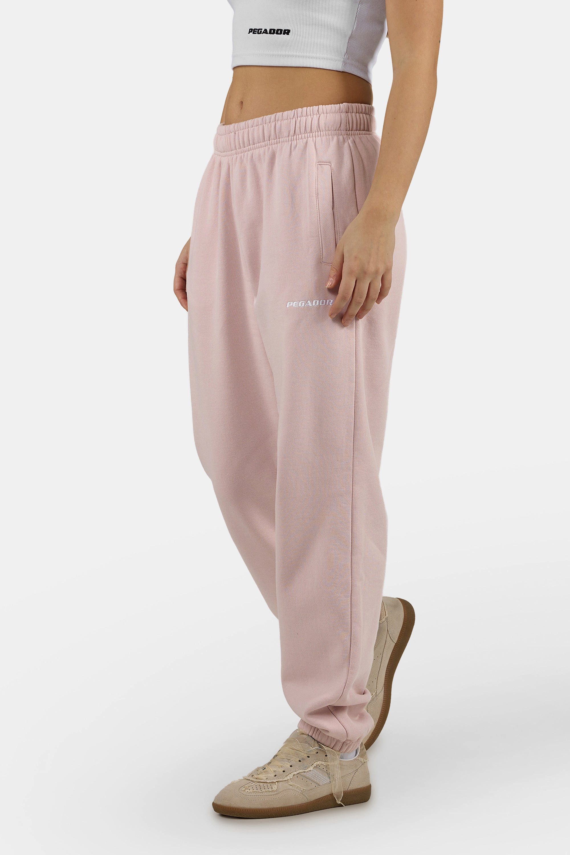 PEGADOR Sweathose Villa High Waisted Sweat Pants Baumwollmischung, regular fit