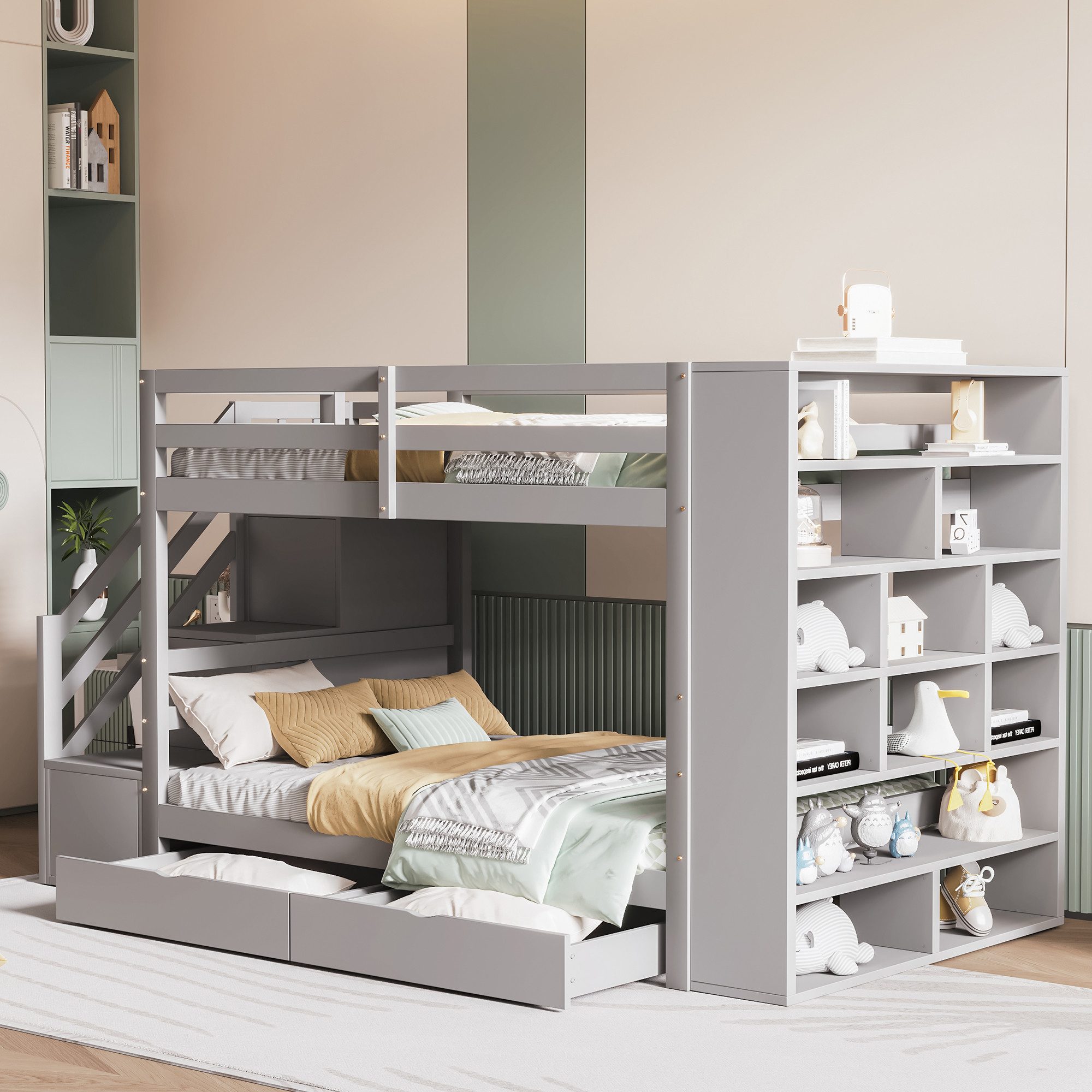 Merax Etagenbett 90x200cm mit Schließfächern und günstig online kaufen