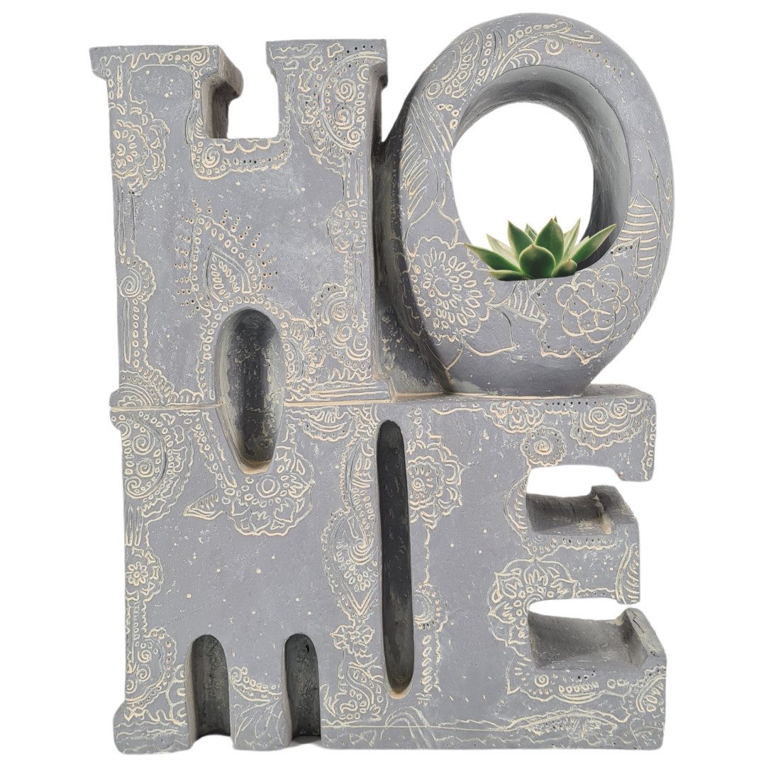 abc HOME Dekofigur 3D Schriftzug HOME, Innen- und Außenbereich, Betonoptik