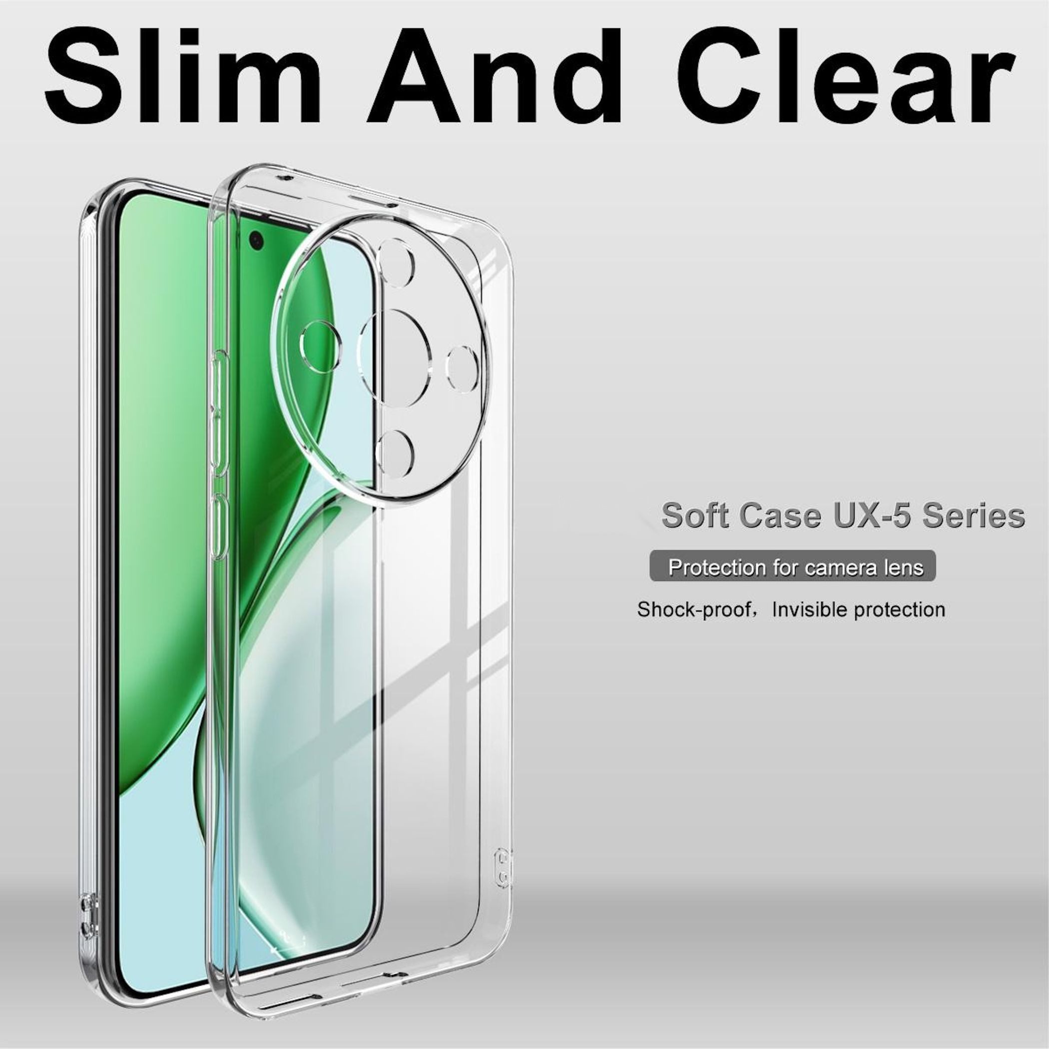Wigento Handyhülle + Schutzglas für Honor Magic 8 Lite 2 in 1 TPU Schutz + 9H Hartglas 6,79 Zoll, Produktset TPU Hülle mit Hart Glas – Bild 5 von 5