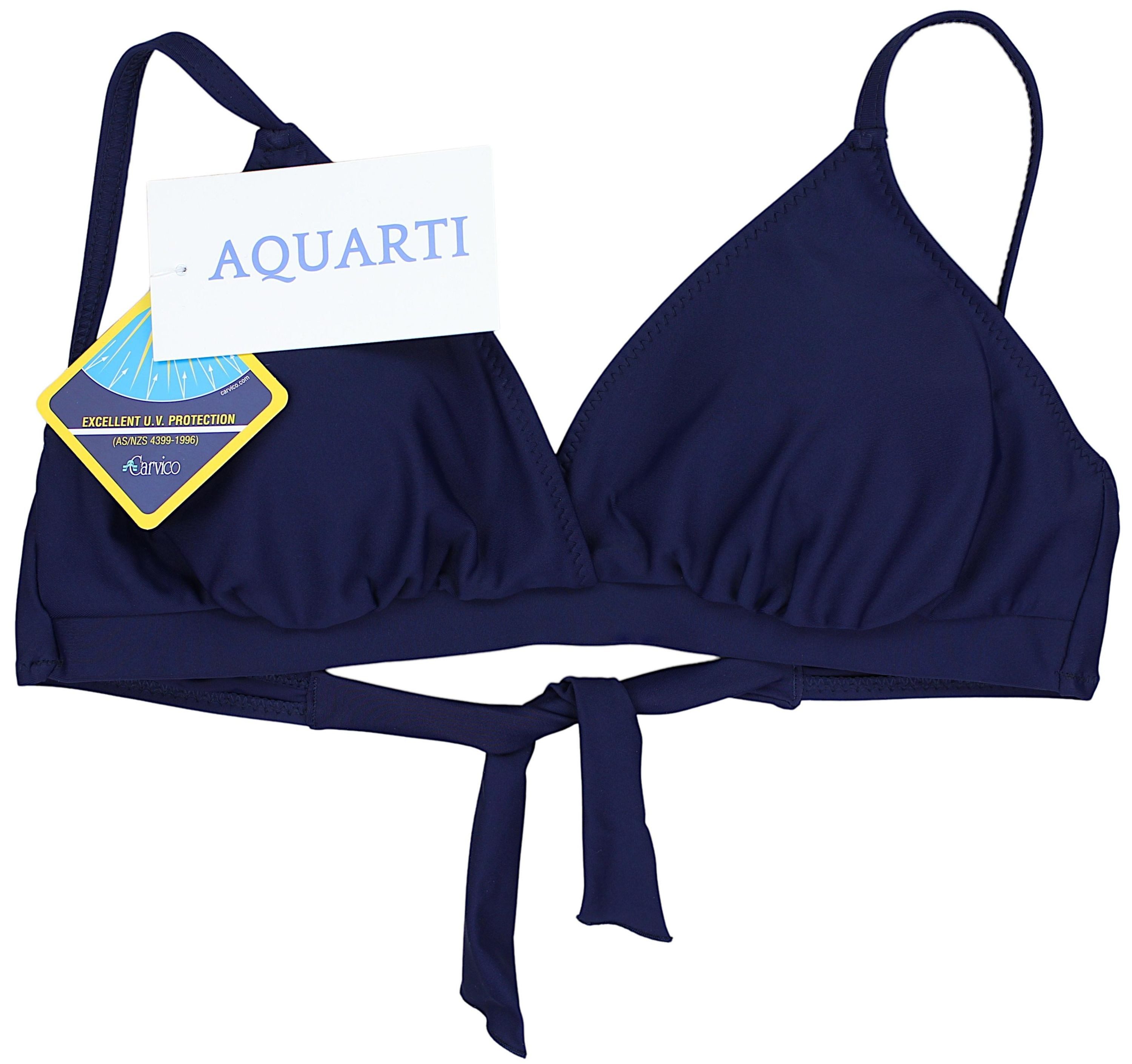 Aquarti Triangel-Bikini Bikini Oberteil Neckholder Push Up Padded Zum Binden