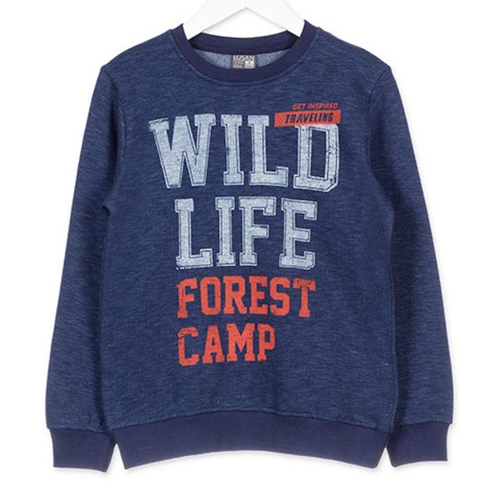 LOSAN Sweatshirt Losan Jungen Sweatshirt Pullover Wild Life Azul virgore muestra (1-tlg)