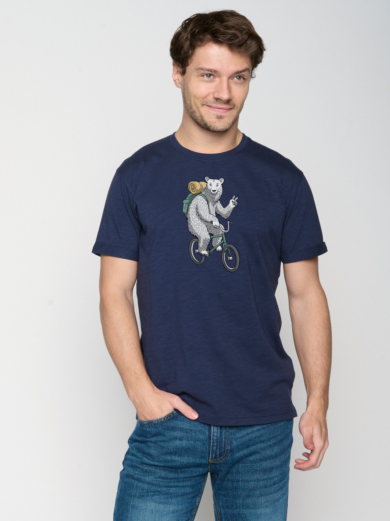 T-Shirt Animal Bear Bike