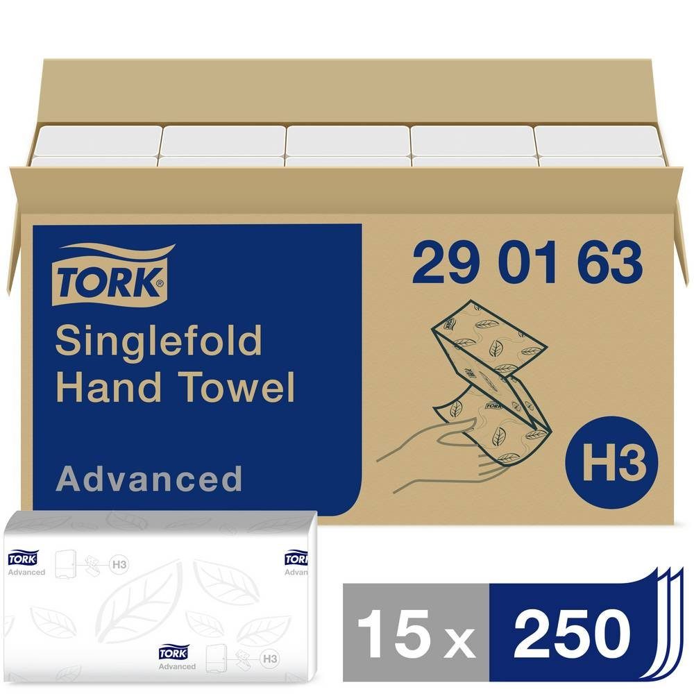 TORK Papierhandtuch Zickzack Papierhandtücher H3 Advanced, weich 290163