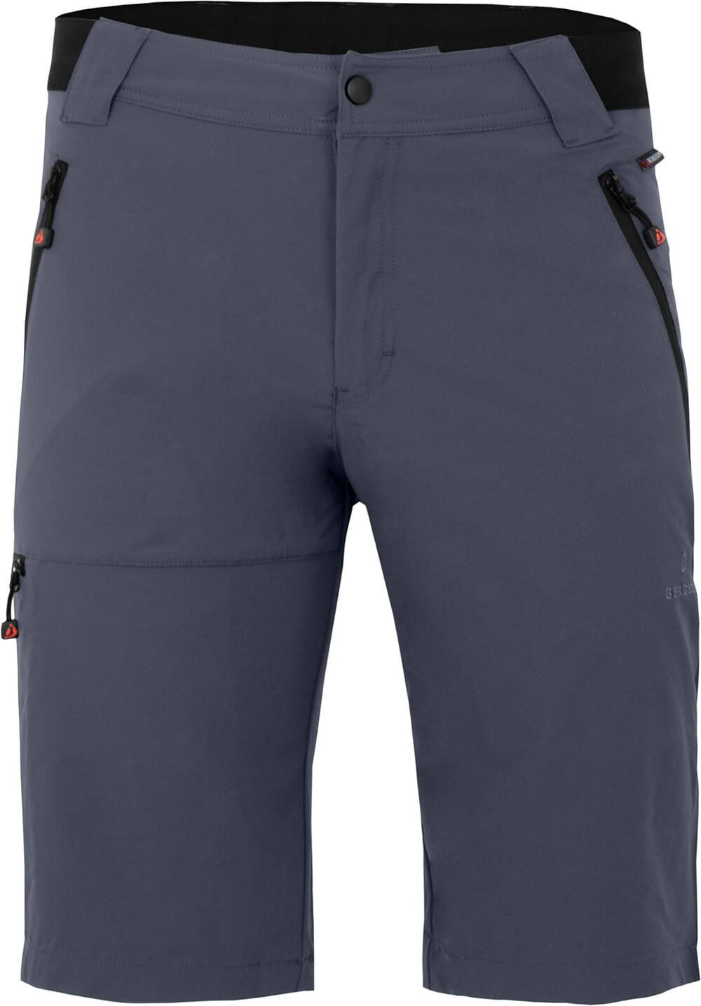 Bergson Outdoorhose ARRESÖ COMFORT Bermuda Herren Wandershorts, leicht, strapazierfähig, Normalgrößen, grau/blau