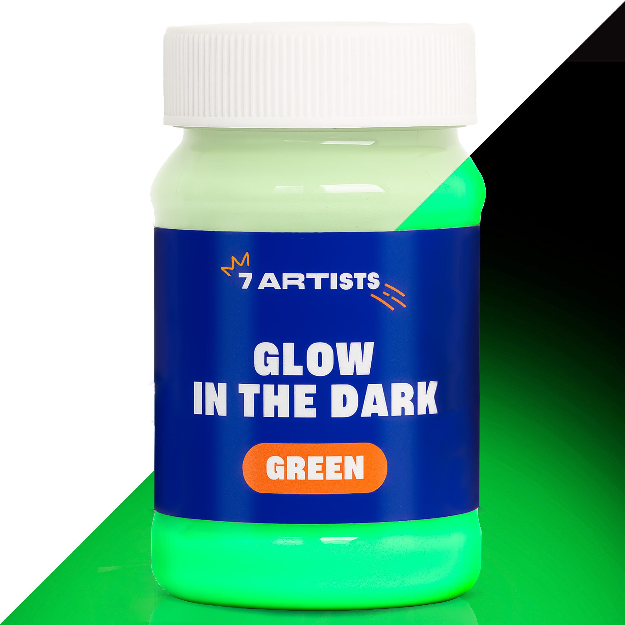 7 Artists Acrylfarbe 7 Artists Acrylfarbe Nachtleuchtend - Neon UV Farbe Wasserbasis 100 ml