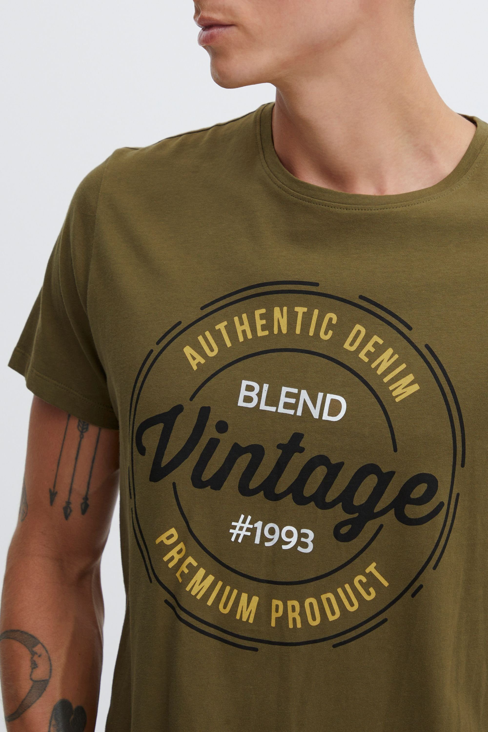 BLEND Olive 20714811 Tee Blend Military T-Shirt