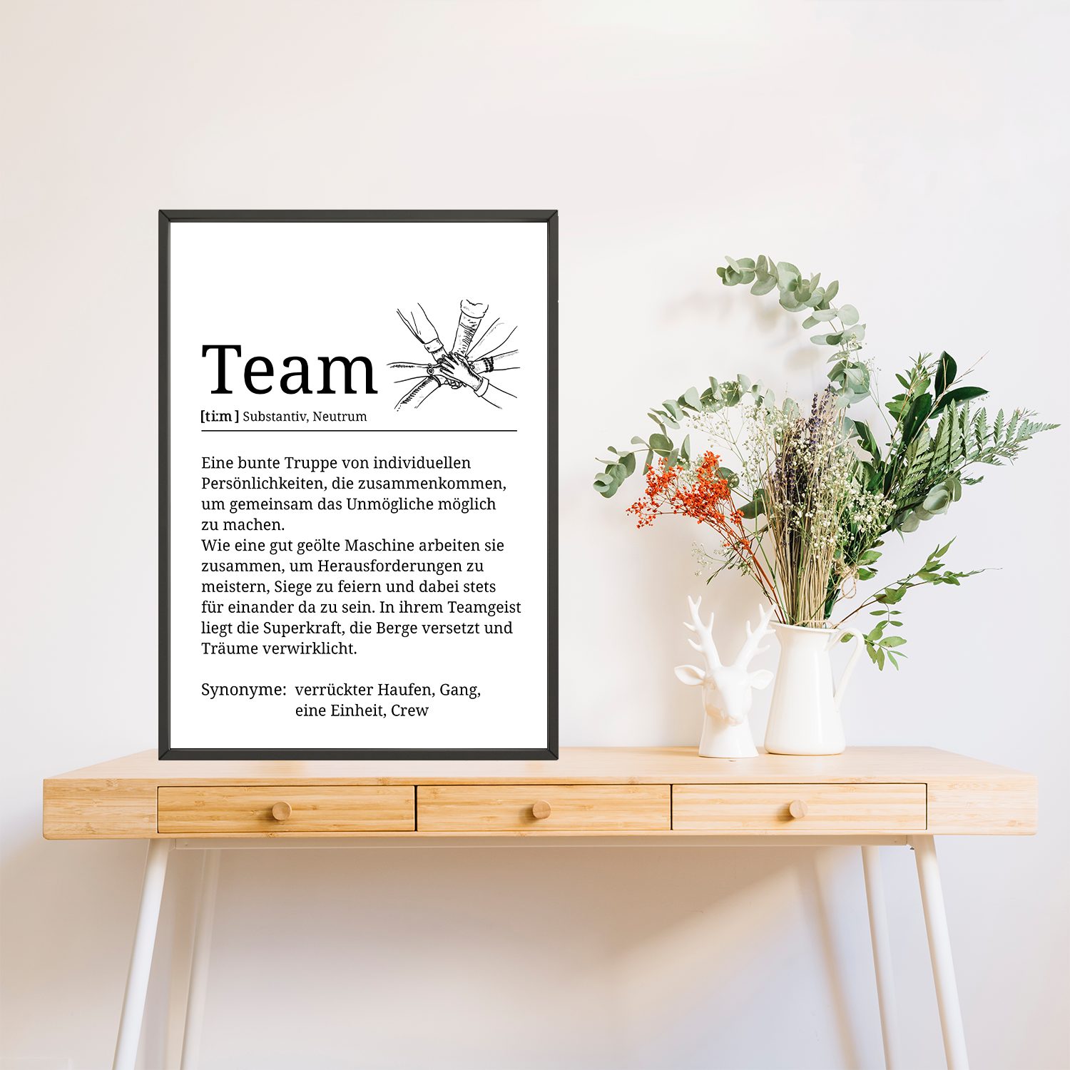 Tigerlino Poster Team Definition Kollegen Geschenk Arbeit Büro Dekoration M günstig online kaufen